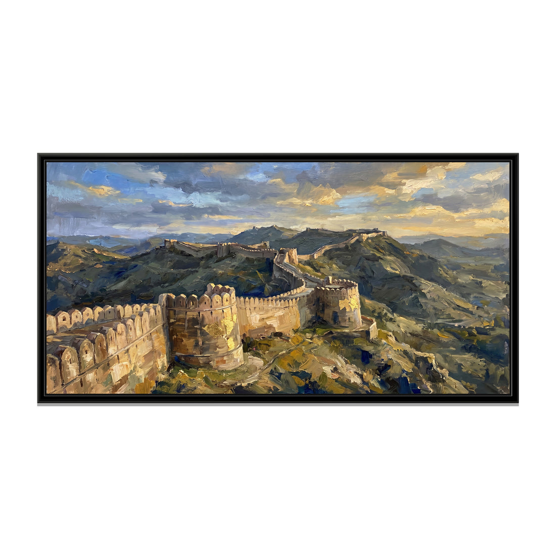 A Wishanart canvas in a floater frame, in a room
