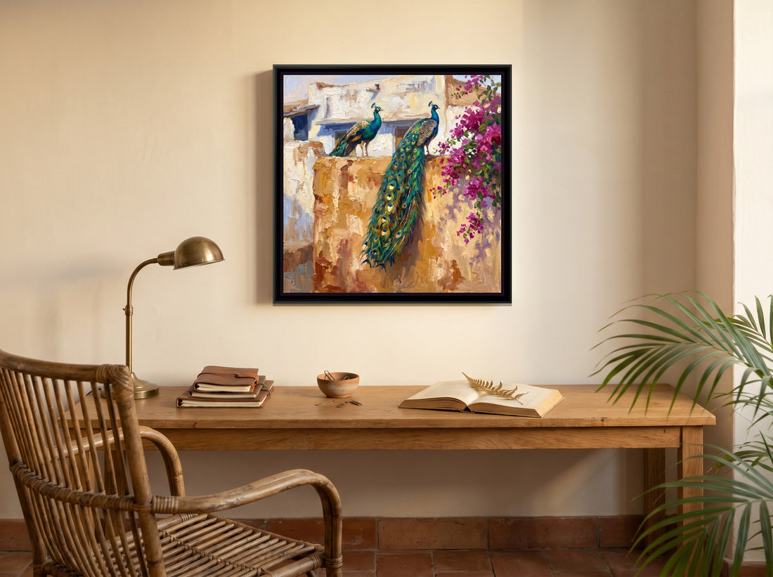 A Wishanart canvas in a floater frame, in a room