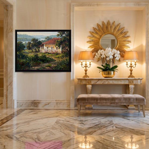 Old Portuguese House on Divar Island, canvas in a room