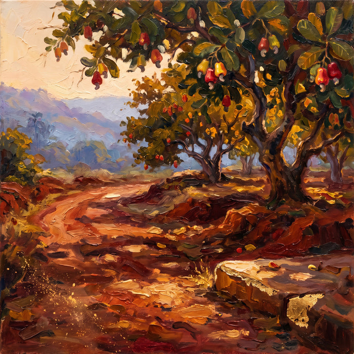 Red Laterite Lane under Cashew Trees, the full artwork