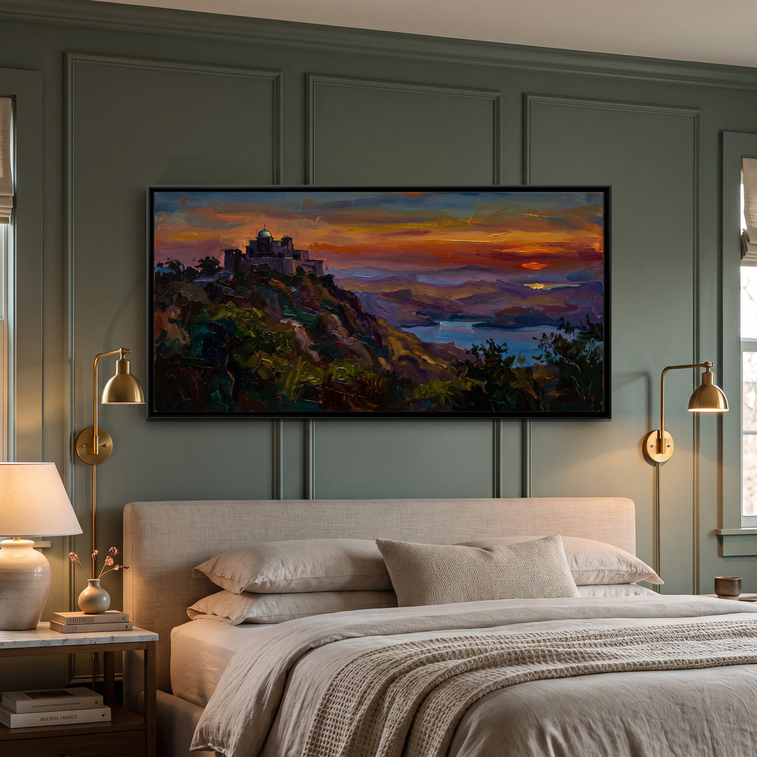 A Wishanart canvas in a floater frame, in a room