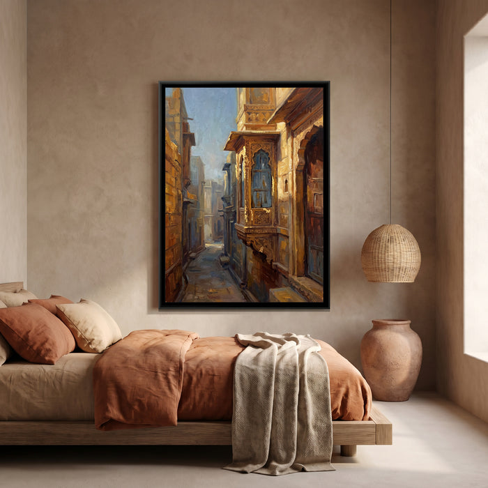 Carved Window in the Fort Lanes, canvas in a room