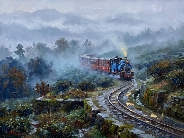 Toy Train Loop in Monsoon Mist, the full artwork