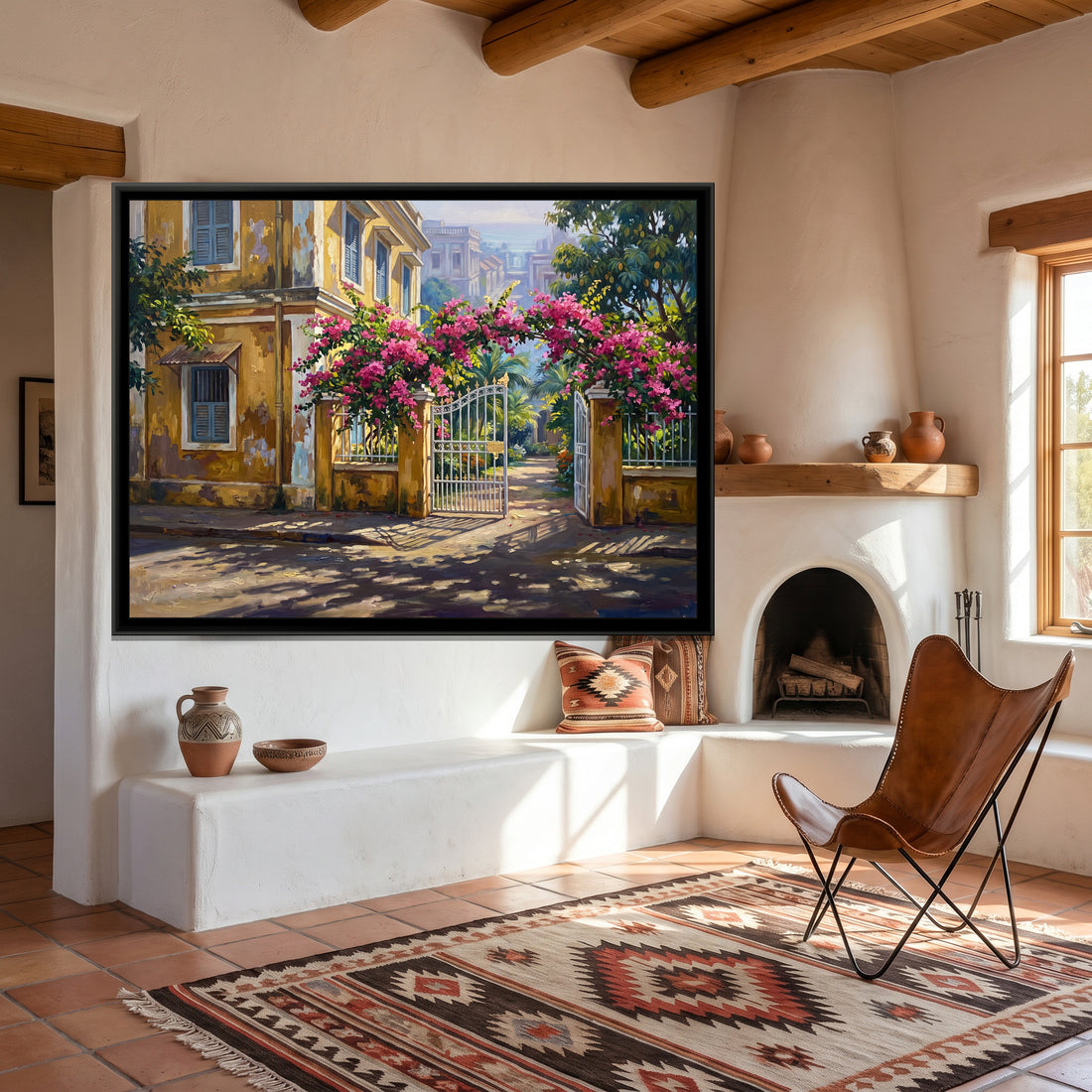 A Wishanart canvas in a floater frame, in a room
