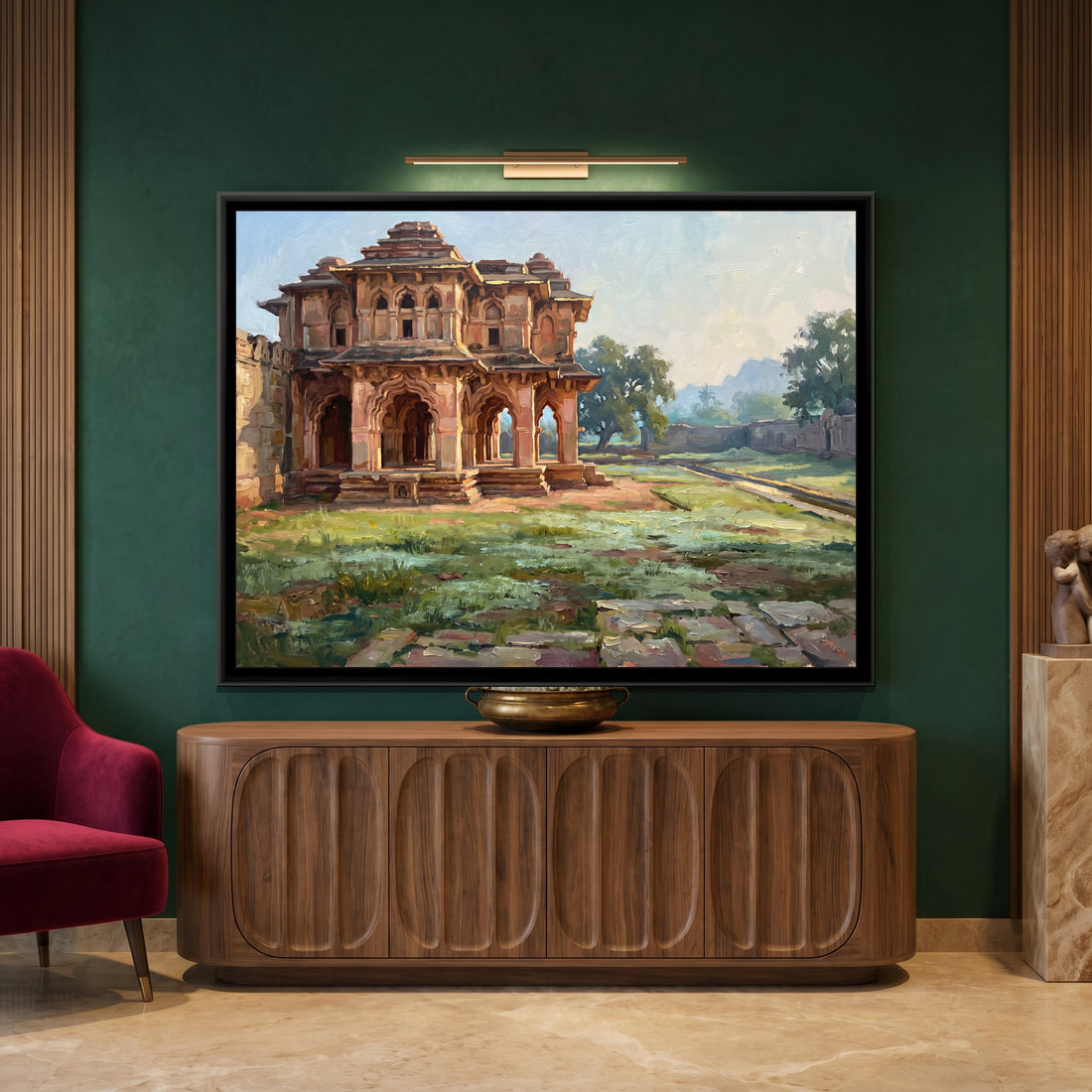 A Wishanart canvas in a floater frame, in a room