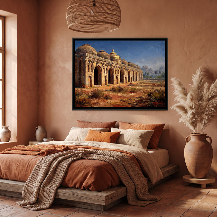 Elephant Stables at Noon, canvas in a room