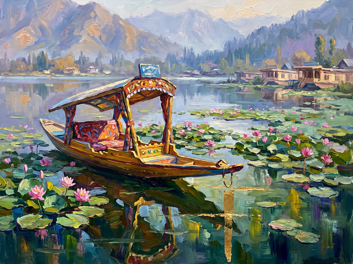 Empty Shikara among the Lotus, the full artwork