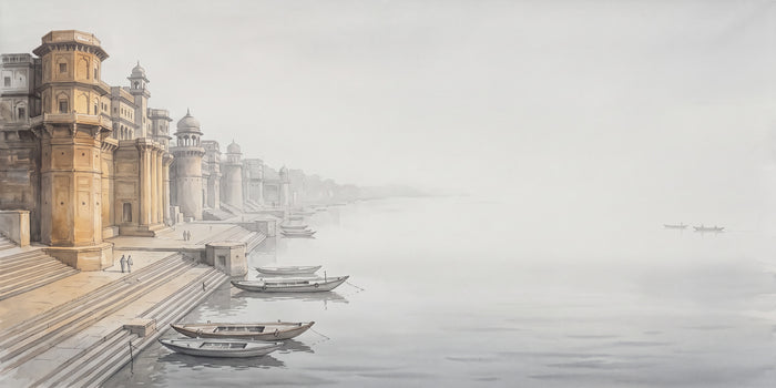 Misty Morning at the Palace Ghats, the full artwork
