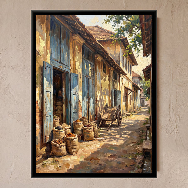 Spice Warehouses of Mattancherry, canvas in a room