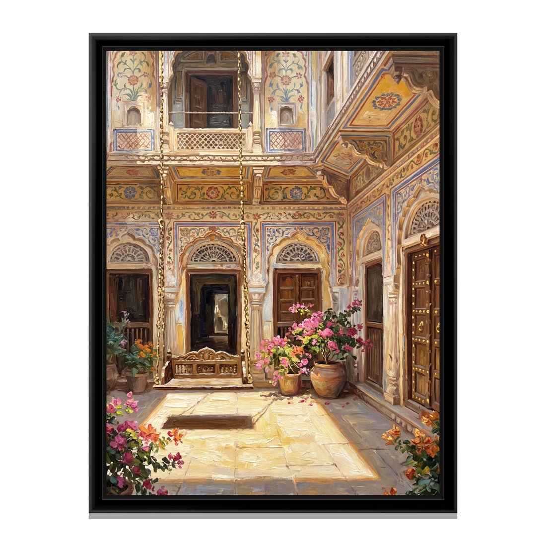 A Wishanart canvas in a floater frame, in a room