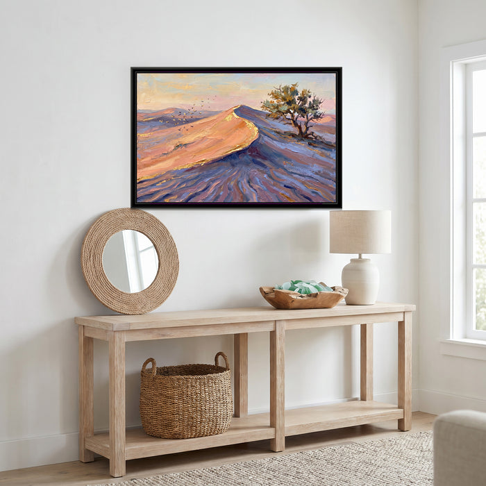 Thar Dunes at First Light, canvas in a room