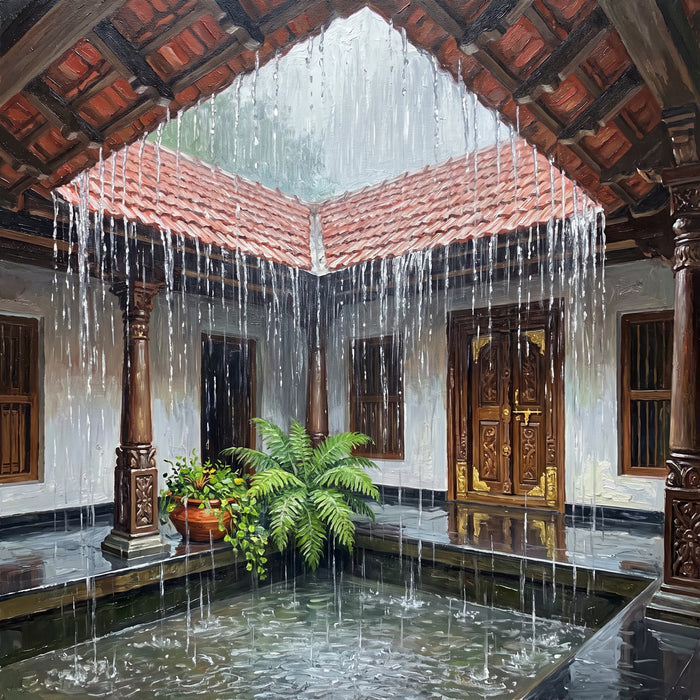 Rain into the Nalukettu Courtyard, the full artwork