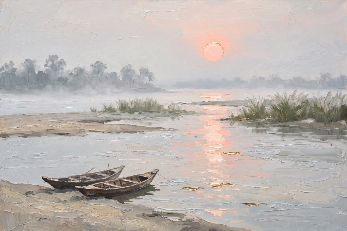 Morning Mist over the Brahmaputra, the full artwork