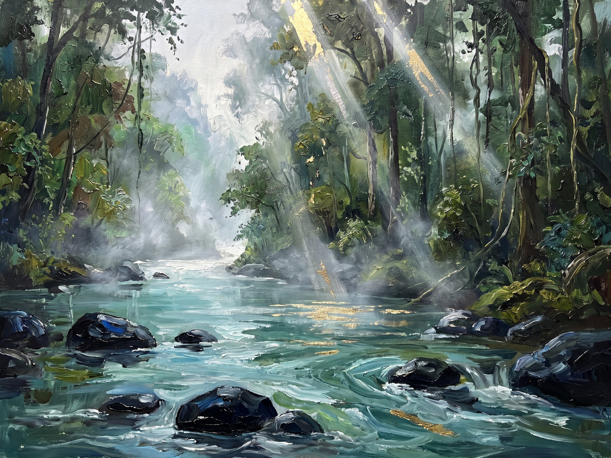 Green River through the Dandeli Forest, the full artwork