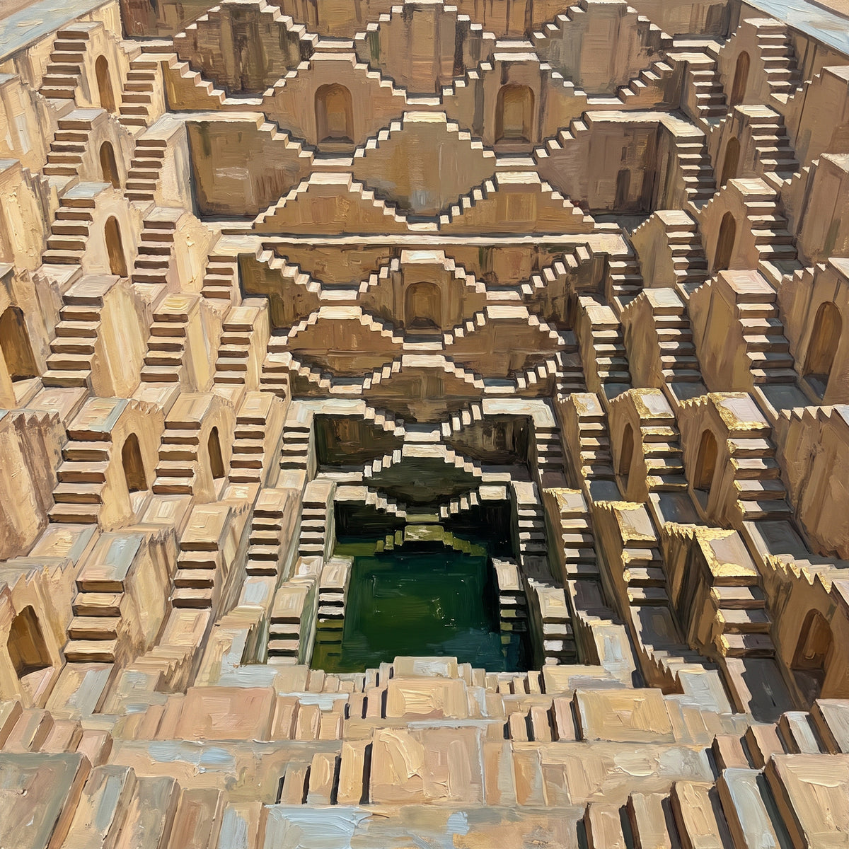 Geometry of the Great Stepwell, the full artwork
