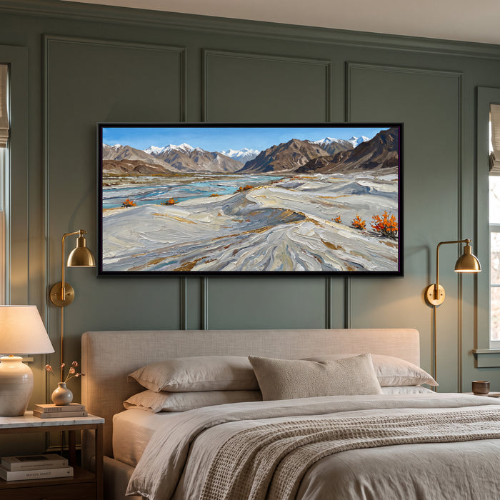Cold Desert Dunes of Nubra, canvas in a room