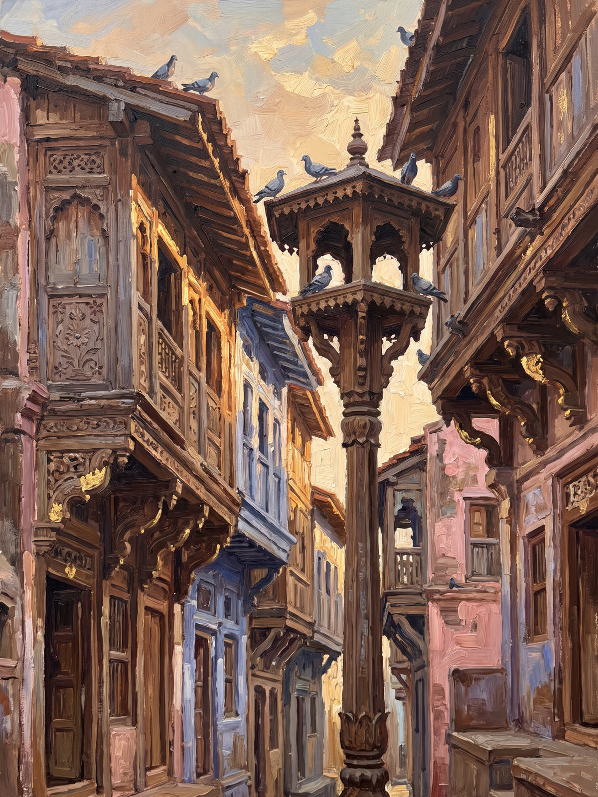 Carved Pol Houses of Old Ahmedabad, the full artwork