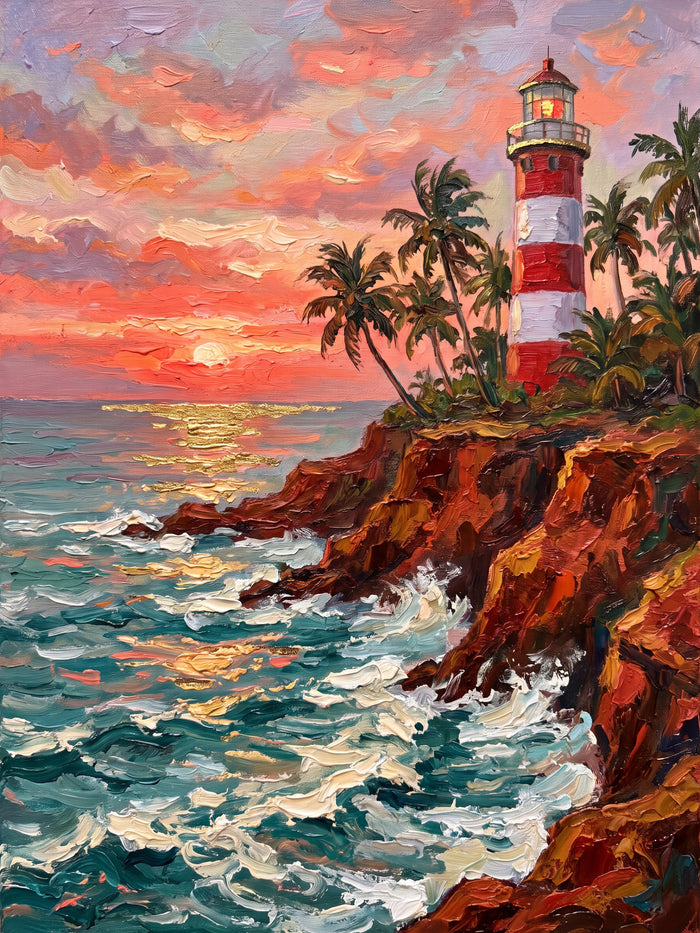 Lighthouse above the Red Cliffs, the full artwork