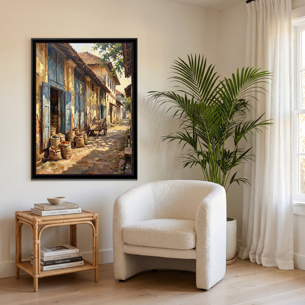 Spice Warehouses of Mattancherry, canvas in a room