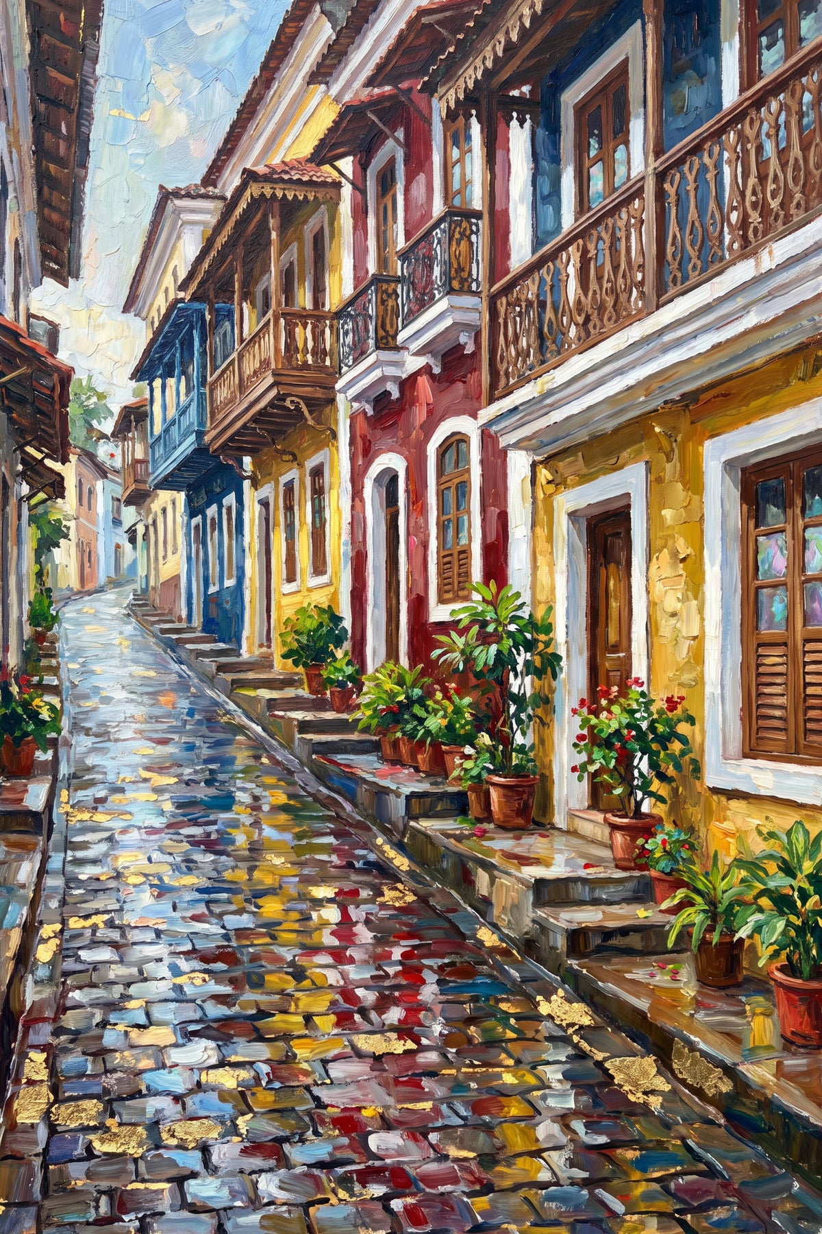 Portuguese Balconies of Fontainhas, the full artwork