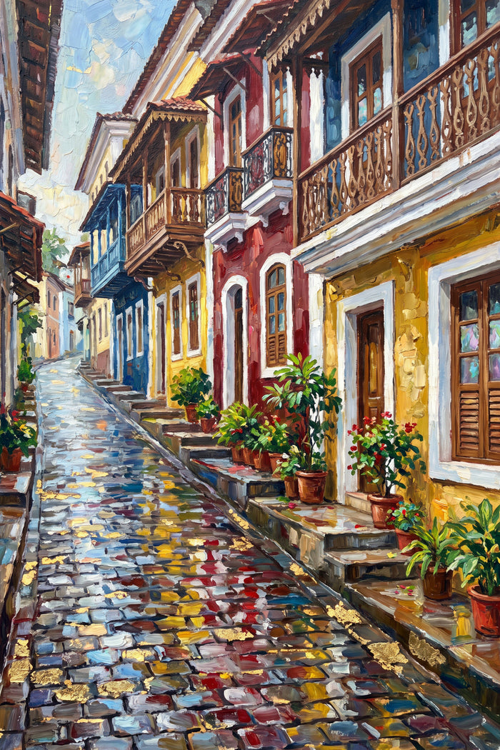 Portuguese Balconies of Fontainhas, the full artwork