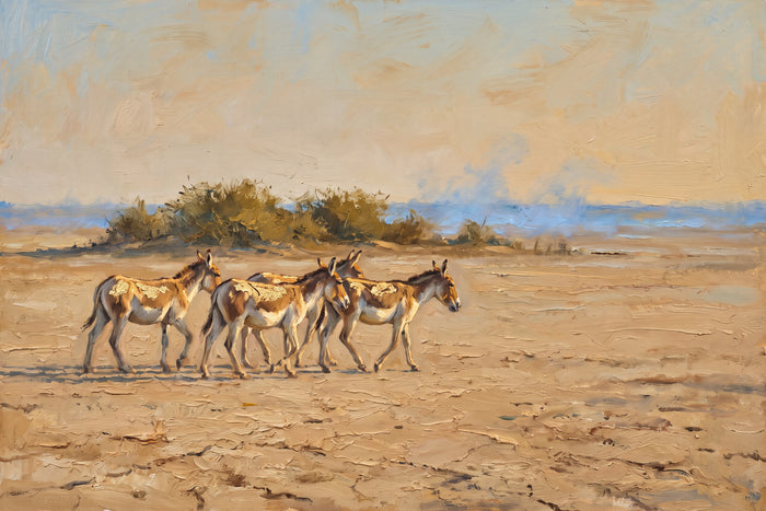 Wild Asses on the Little Rann, the full artwork