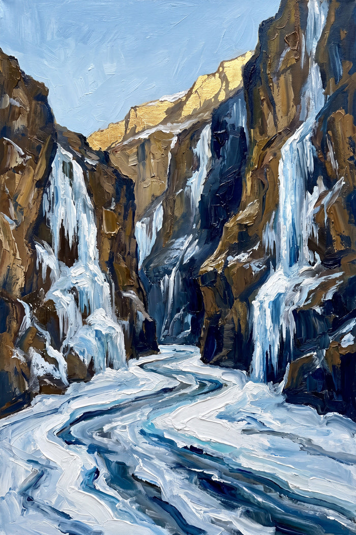 Frozen Zanskar River in Winter, the full artwork