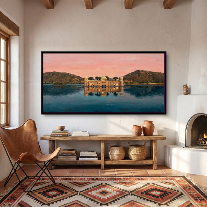 Water Palace on the Lake, canvas in a room