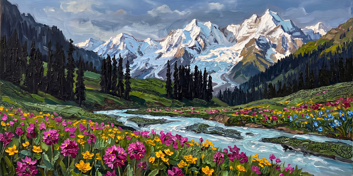 Valley of Flowers in Full Bloom, the full artwork