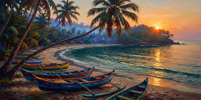 Palolem Bay at Dawn, the full artwork