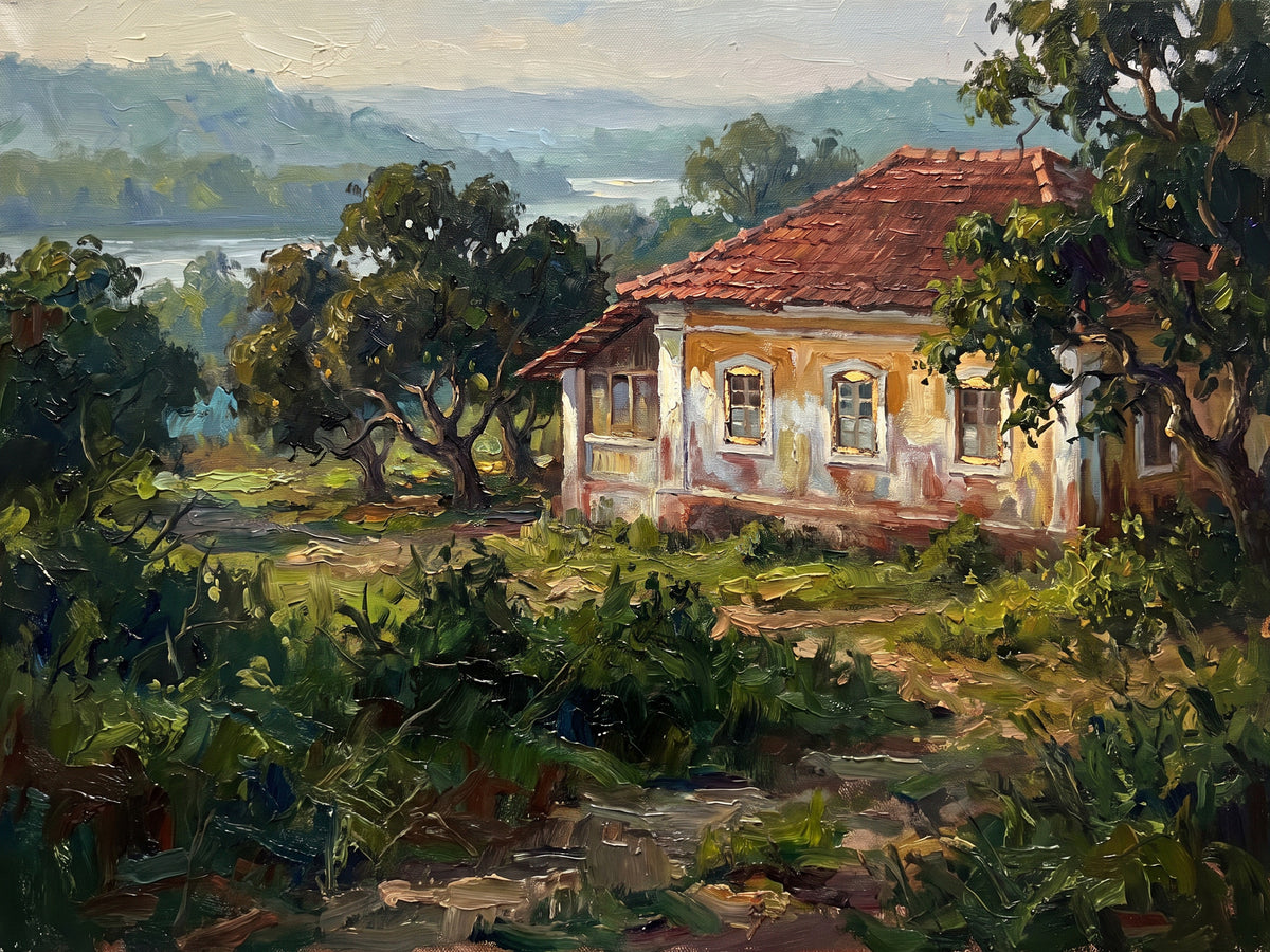 Old Portuguese House on Divar Island, the full artwork