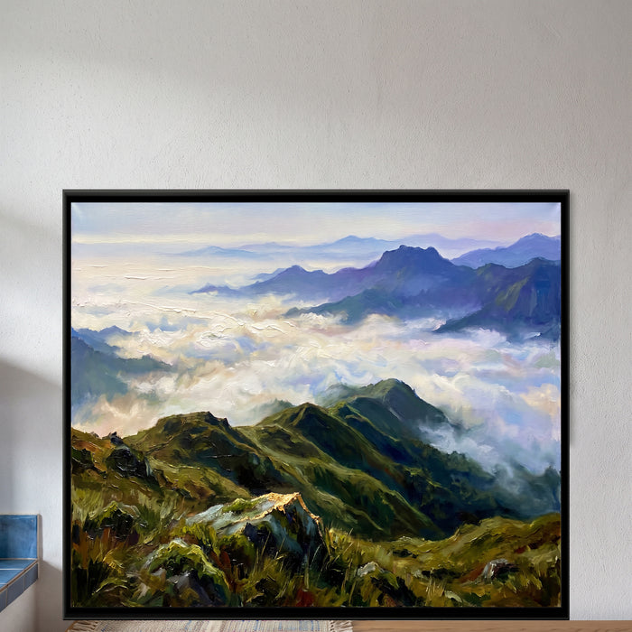 Mandalpatti Ridge above the Clouds, canvas in a room