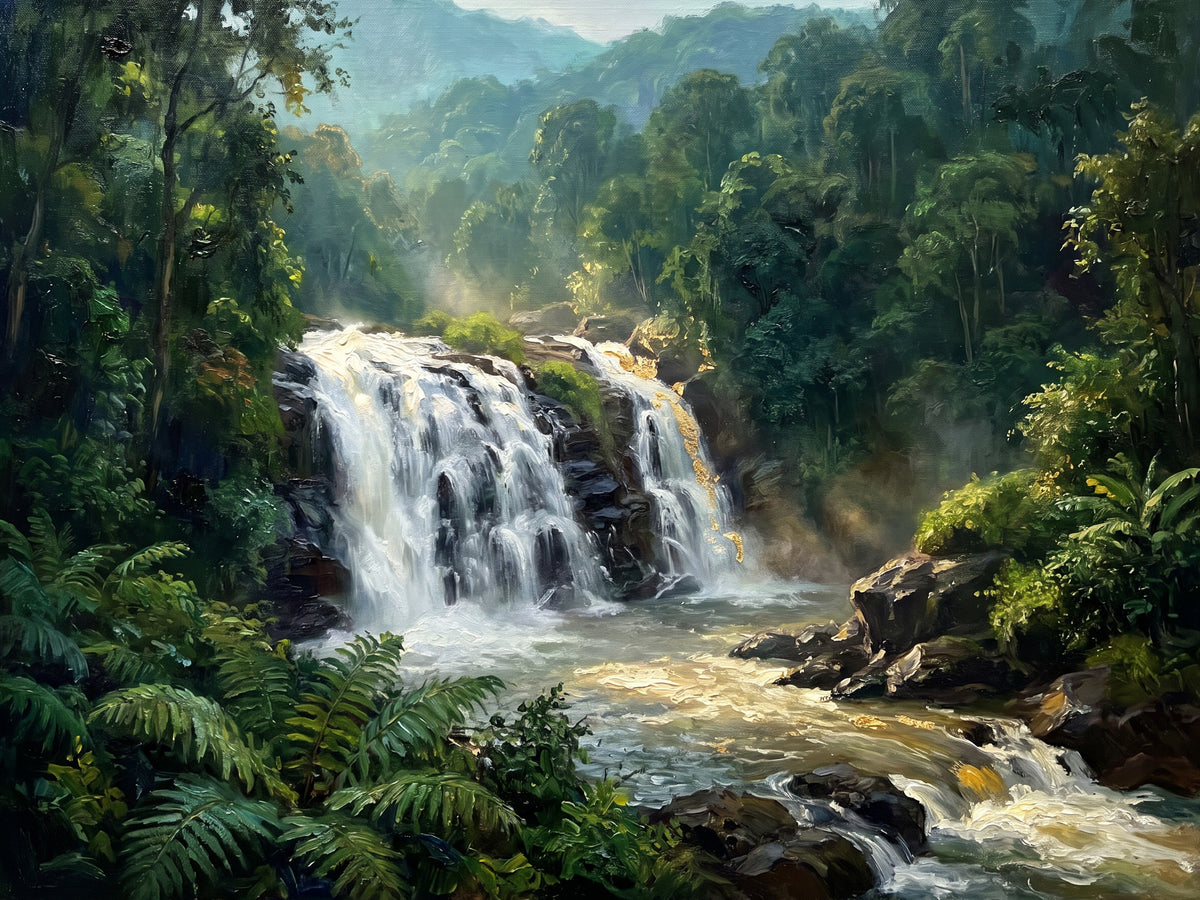 Abbey Falls through the Forest, the full artwork