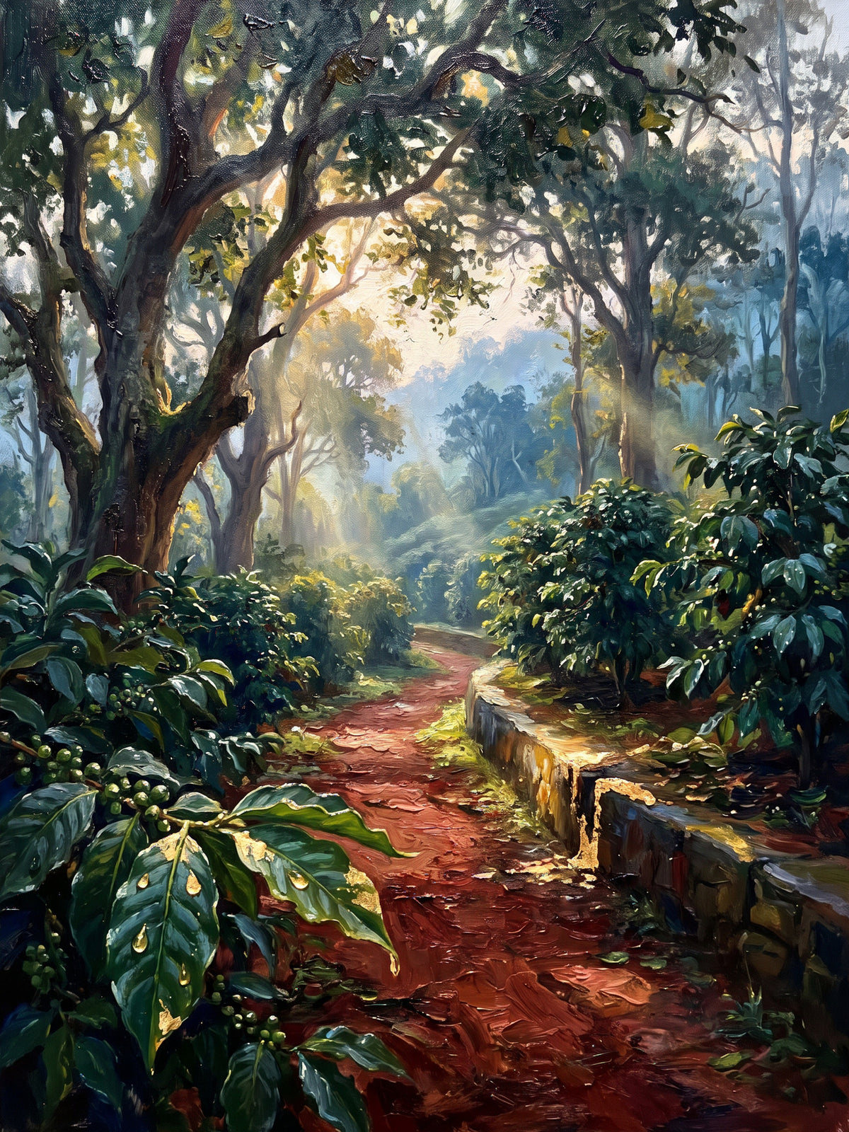 Estate Path through the Coffee Bushes, the full artwork