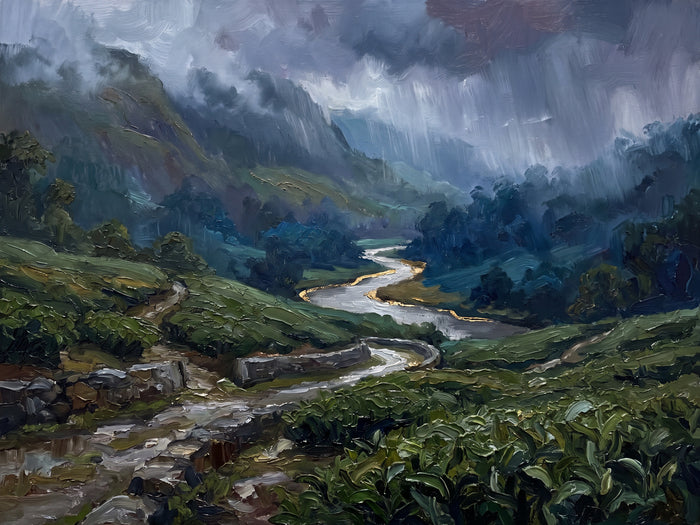 Monsoon over the Tea Estate, the full artwork
