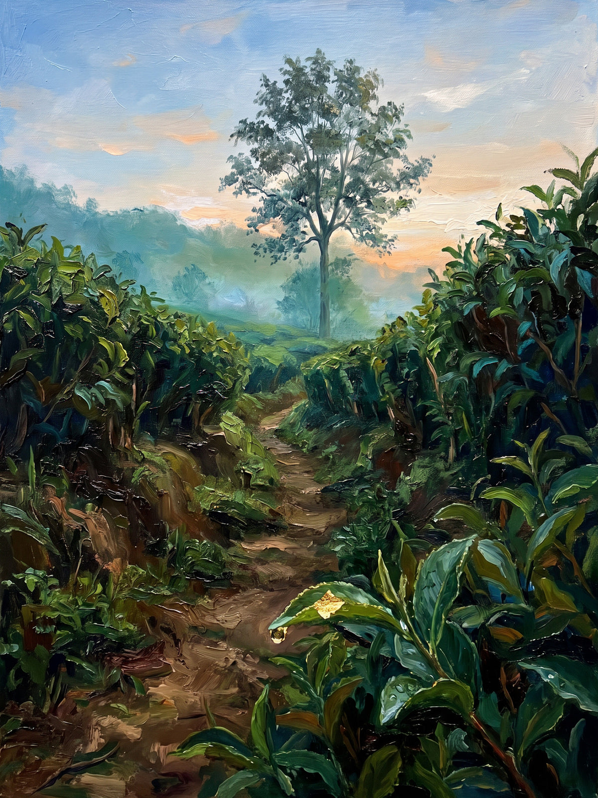 Path through the Munnar Tea Rows, the full artwork