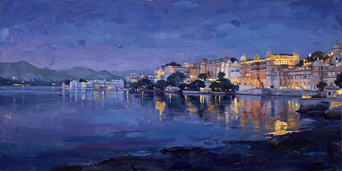 Lake Pichola at Blue Hour, the full artwork