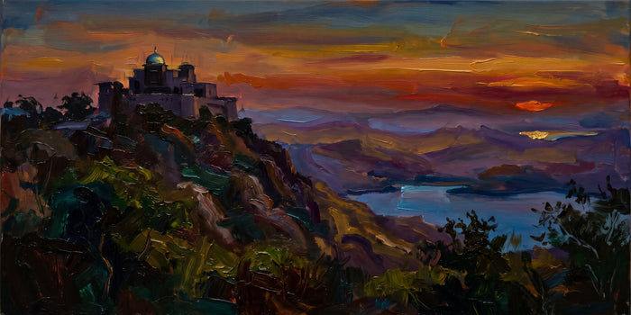 Monsoon Palace above the Aravalli, the full artwork