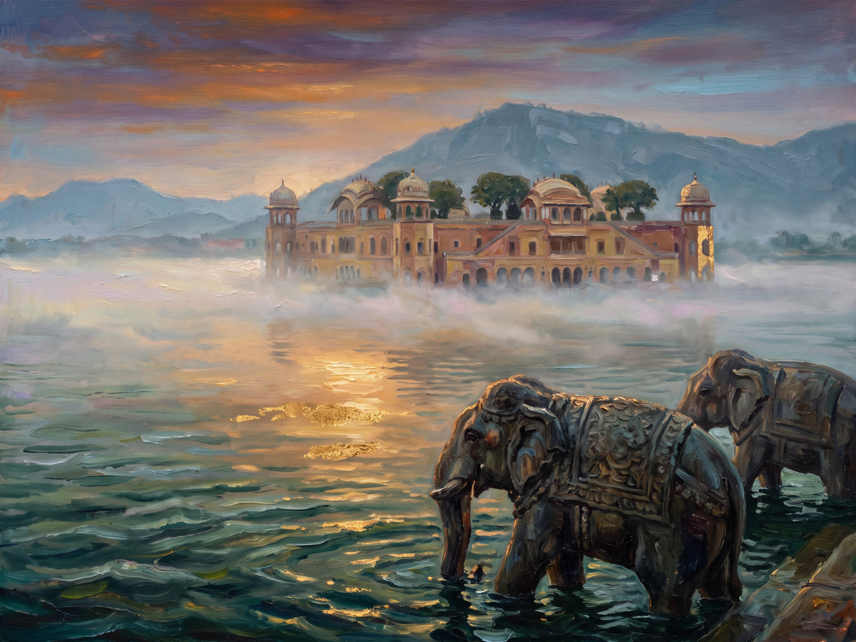 Jag Mandir in the Morning Haze, the full artwork