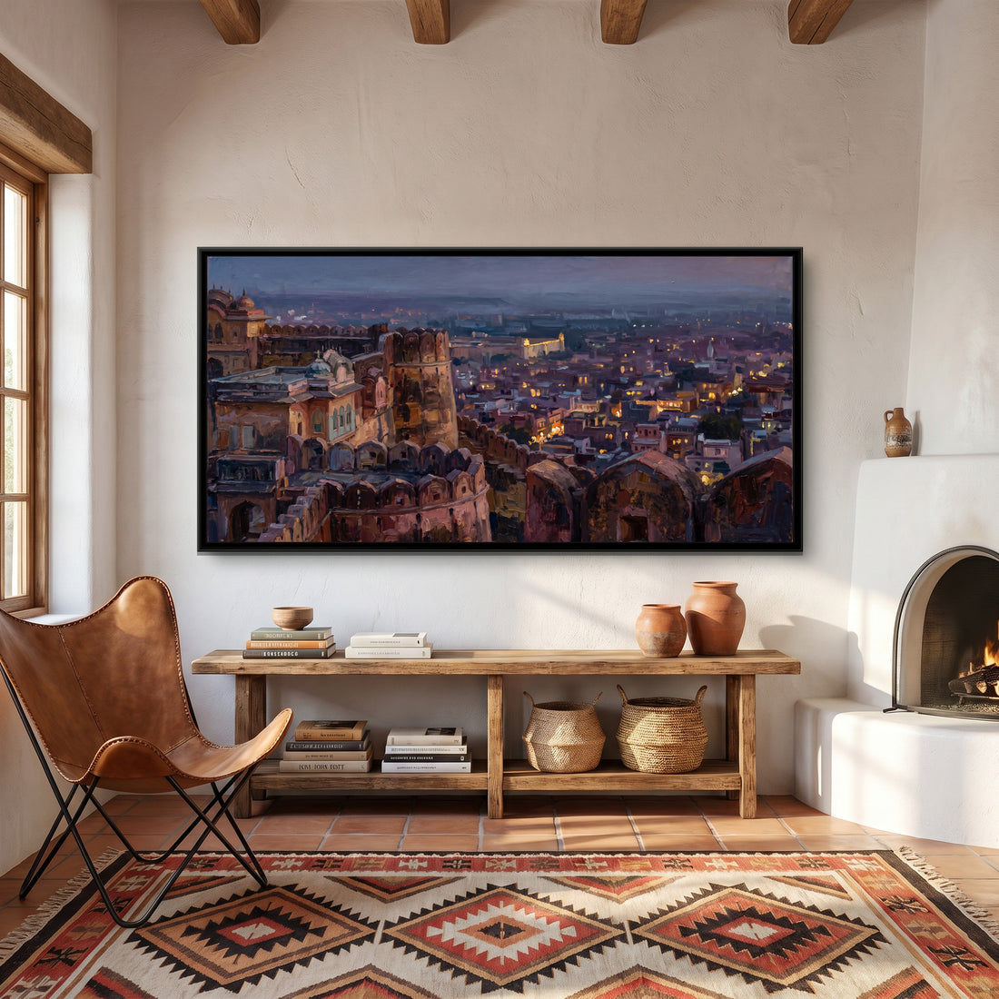 A Wishanart canvas in a floater frame, in a room