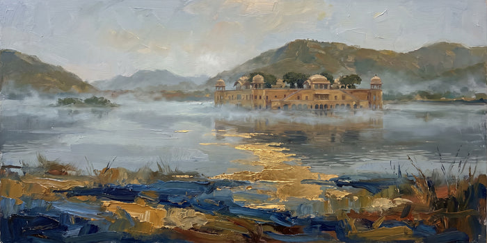 Jal Mahal in Winter Mist, the full artwork