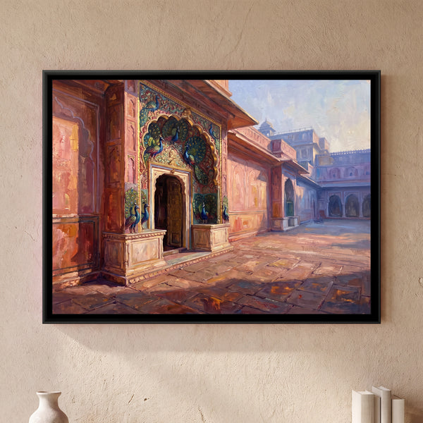 Peacock Gate at the City Palace, canvas in a room