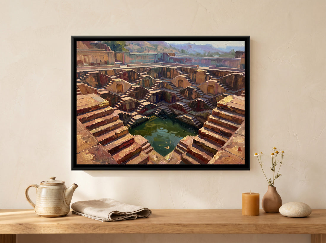 A Wishanart canvas in a floater frame, in a room
