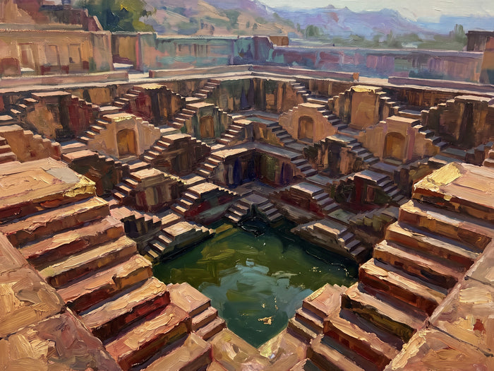 Panna Meena Stepwell at Noon, the full artwork