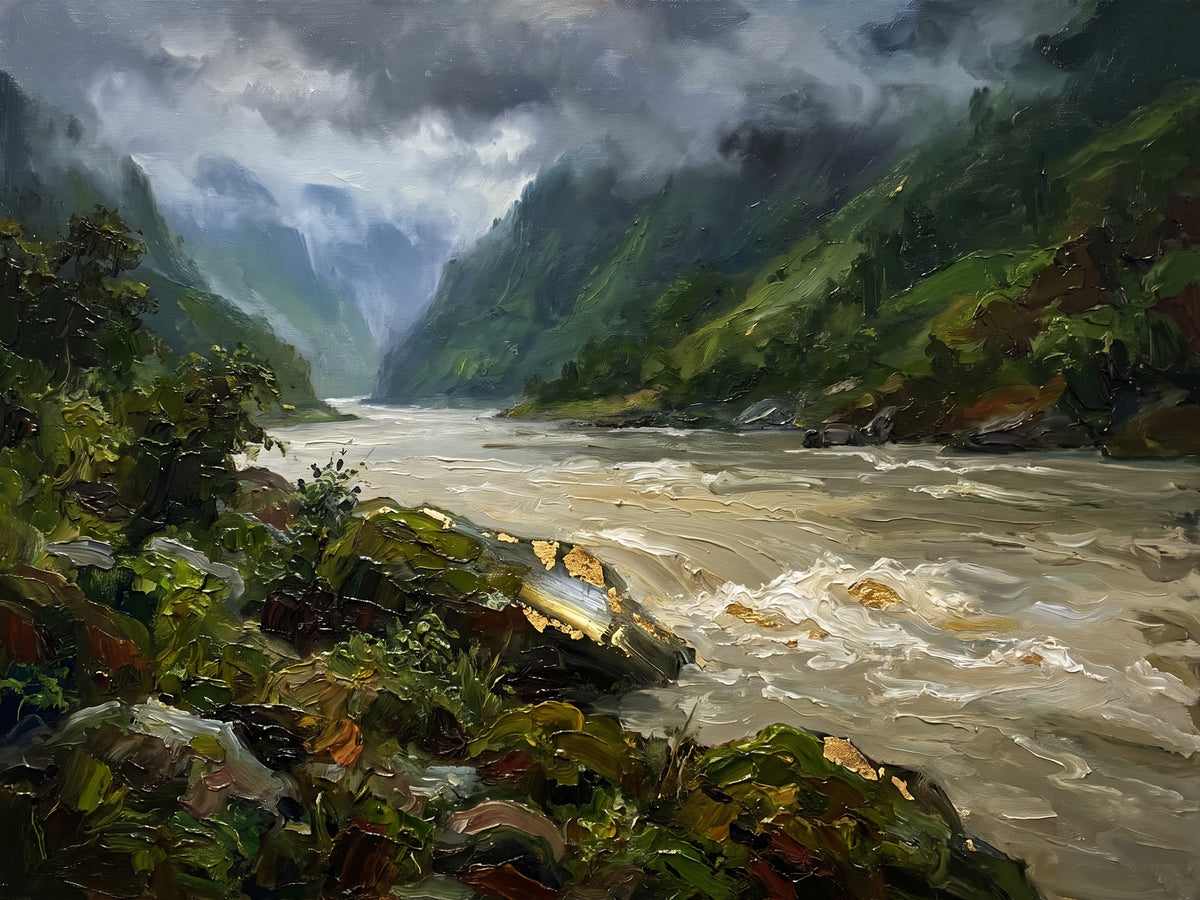 Monsoon Clouds over the Gorge, the full artwork