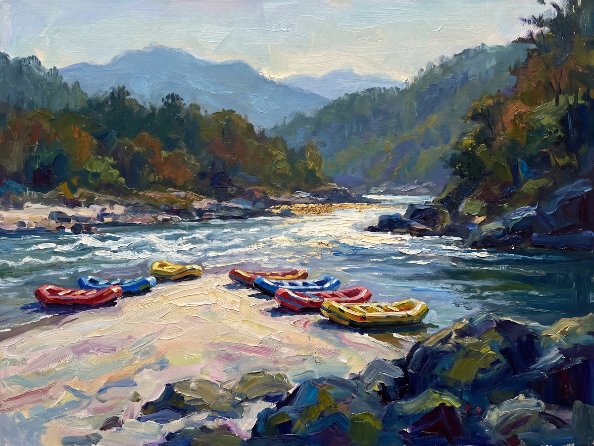 Rafts on a Sandbar, the full artwork
