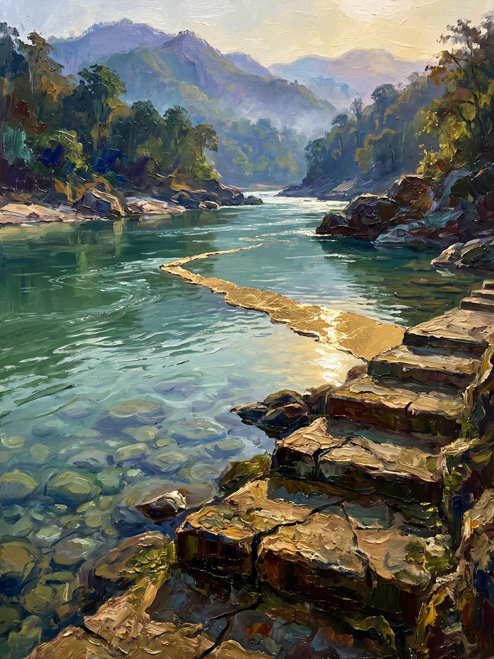 Stone Steps to the Clear River, the full artwork
