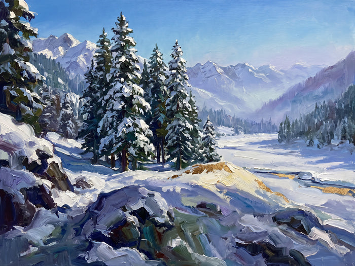 Solang Valley under Fresh Snow, the full artwork