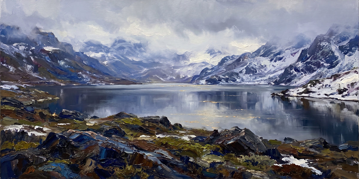 Tsomgo Lake among Snow Ridges, the full artwork