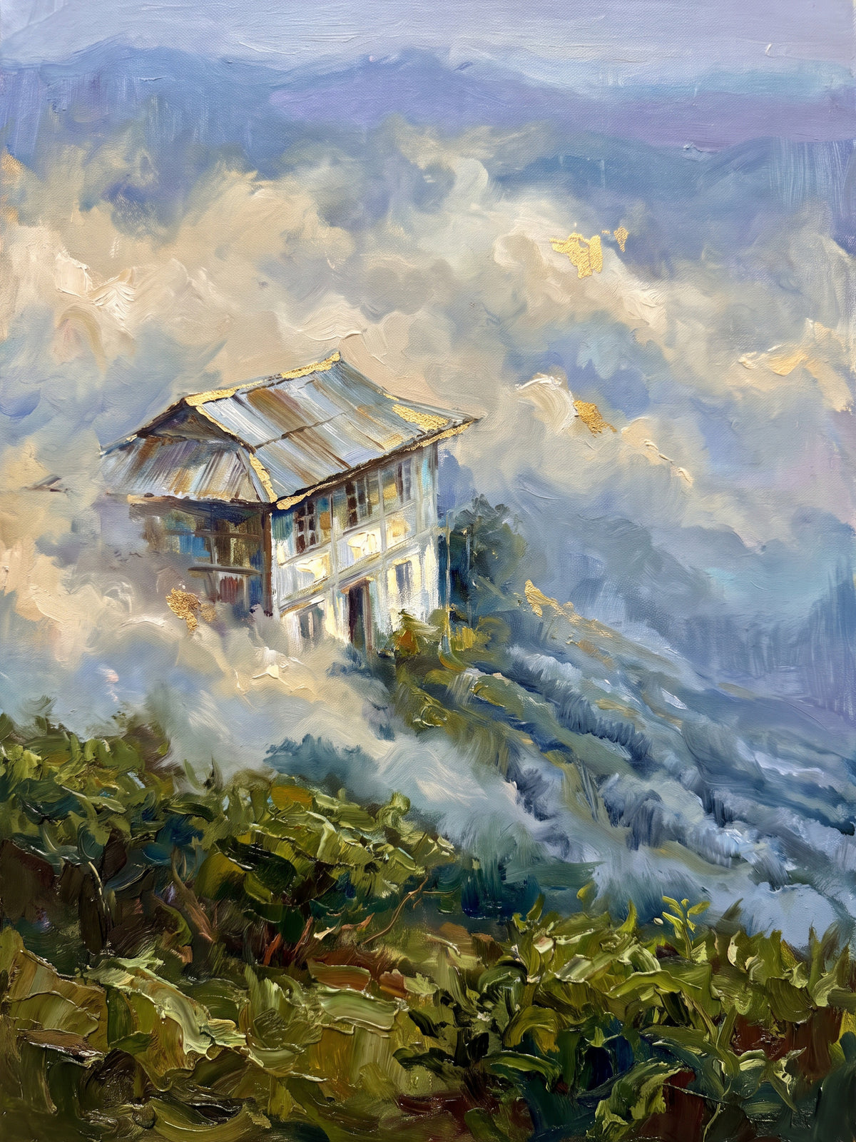 Tea Bungalow in the Clouds, the full artwork